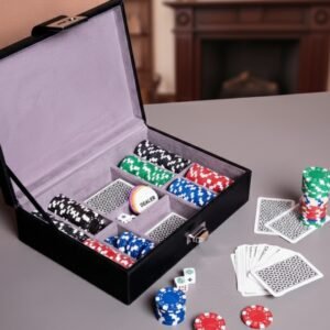 Poker Box in Genuine Leather with 200 Chips