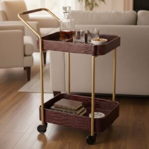 Rover Bar Trolley Burgundy