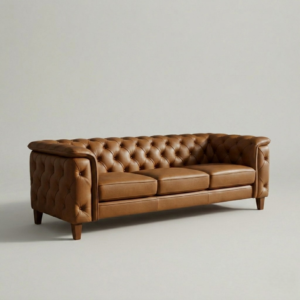Exeter Chesterfield Three Seater Sofa Tan
