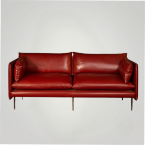 Aara Three Seater Sofa Red