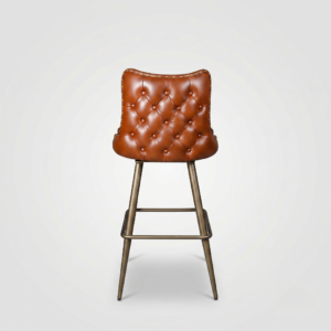 Chester Bar Stool Antique Legs Cognac