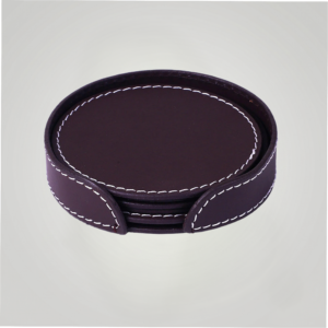 Modella Round Coasters Set Of 6 Bordeaux