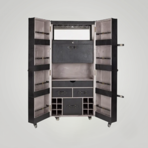 Artemis Croco Tall Leather Bar Black