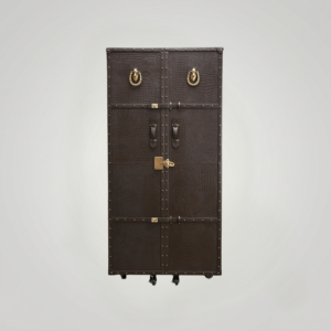 Artemis Croco Tall Leather Bar Brown