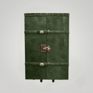 Panama Croco Medium Flap Open Bar Green