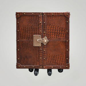 Miami Croco Small Sachin Bar Tan