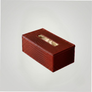 Sterling Tissue Box Holder Maroon