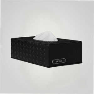 Entwine Black Tissue Box