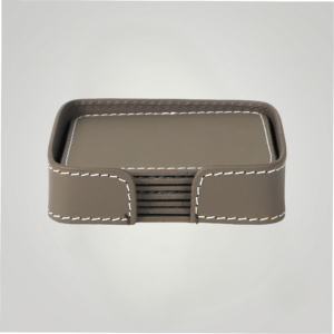 Modella Square Coasters Set Of 6 Taupe
